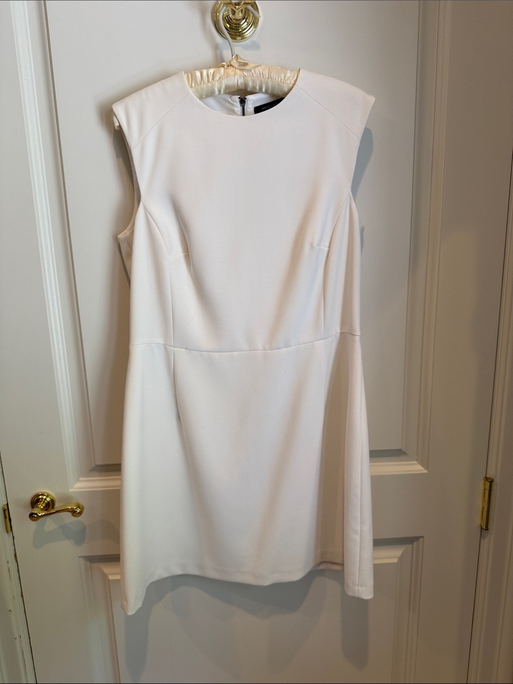 French Connection Ivory Sleeveless Sheath Dress